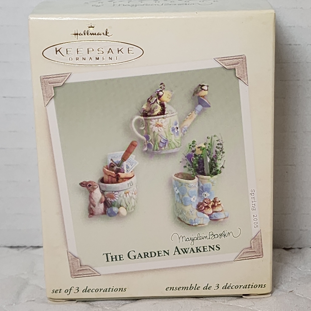 The Garden Awakens Hallmark Ornament 2005, Nature's Sketchbook, Set of 3 RARE